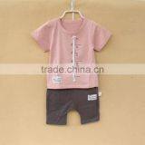 Wholesale Summer Cotton Printing Boys Kids t Shirt With Pants Set thumbnail-2