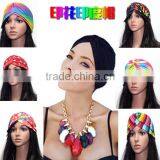 Indian Arabian Muslim Hoodie Hat Women Print Hats thumbnail-1