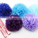 Beautiful Colored Tissue Paper Pompoms for Party Decoration thumbnail-5