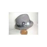 OEM Fashion Ribbon Band Ladies Fedora Wool Felt Hats With Buckle Trimming for Normal Day thumbnail-1