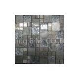 Stone Mixed Crystal Glass Mosaic Tile, Stainless Steel Matt Mosaic Wall Tiles