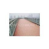 Brushed WPC Gazebo Bridge / WPC Decking Floor Board Exterior