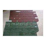 Durable fiberglass Light Fish Scale Asphalt Roofing Shingles , Exterior roof tiles