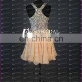 CE738 Hot Real Pictures of Sexy Halter Short/Mini Bling Beaded Cocktail Dress thumbnail-4