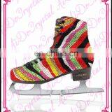 Aidocrystal Seven rainbow color Figure Skating ice skate shoes ,ice figure shoes ice skate sharpening