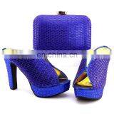 2017 High quality Multi color Rhinestone sandal shoes and bag set ,top selling Ladies shoe and handbagH170120014