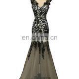 New Arrival Grace Karin Sleeveless Fashion Lace Red Black Mermaid Prom Dress CL007588-1 thumbnail-5