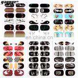 Skull Rose Nail Sticker Water Decal Halloween Pop Black Jewelry Full Cover Nail Sticker thumbnail-2