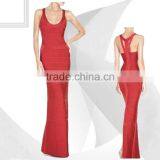 2015 New Sey V-neck Women Sleeveless Spaghetti Strap Floor-length Long Mai Bodycon Elegant Party Floor-length Bandage Dress thumbnail-3