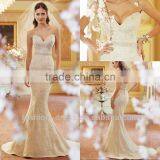 2014 New Sweetheart Beaded Waist Mermaid Lace Wedding Dress
