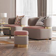 Luxury Modern Furniture Velvet Fabric Living Room Sofa With Ottoman thumbnail-3