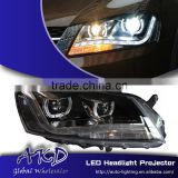 AKD Car Styling 2012 Passat Headlights New Passat LED Head Lamp Projector Bi Xenon Hid H7
