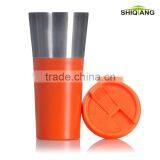 450ml Stainless Steel Inner Travel Coffee Thermal Mugs Tumblers thumbnail-3