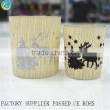 Wooden Barrel With Glass Candle Holders Glass Jars for Candle Making Quality Choice
