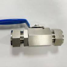 Stainless Steel Double Ferrule Valve 316L for High Purity Systems 1/4