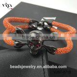 2016 New Handmade Stingray/Python Skin Bracelet Genuine Leather Bracelet Manufacturer thumbnail-1