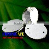 Oval Crystal AB and Crystal Flat Back Sew on Crystal Strass thumbnail-3