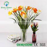 Оптом цветочные букеты 2016 года из многоцветного латекса, искусственных ПУ-цветов - нарциссов, которые кажутся реальными, для свадебных украшений и выставок thumbnail-3