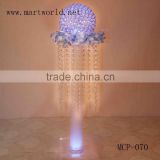 fancy crystal with led light vase wedding decoration for wedding decoration supplies in guangzhou(MCP-070)