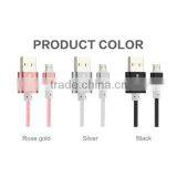 25CM Mini Nylon Metal Micro USB Cable Colorful Mobile Phone Cable for IPhone/Android/Type C thumbnail-2