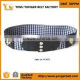 Women Fashion Metal Logo Grey Flat Belt