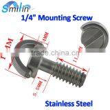 Stainless Steel D Shaft D-ring 1/4" Mounting Screw 0.39"/10mm Shaft for Camera Tripod Monopod or Quick Release (QR) Plate Quality Choice thumbnail-6