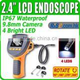 2.4" LCD 9.8mm Borescope Endoscope 1M IP67 360 Rotaion Inspection Camera thumbnail-1