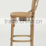 Antique Wooden Armless Bistro Counter Stool/ High Chair thumbnail-3