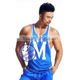 Custom 100% Polyester Men's Tank Tops Gym Stringer y Back Tank Top Men Wholesale thumbnail-2