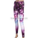 Womens Fitness Yoga Leggings With Galaxy All Over Digital Printing