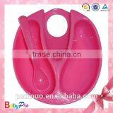 2015 Wholesales Custom Plastic Colorful Plastic Plate With Spoon