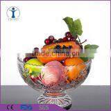 Set of 4 Clear Glass Salad Berry fruit bowls/cut salad bowl