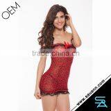 Hot Women Off-shoulder Ruffle Trimmed Night Dress thumbnail-6