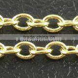 Thin Brass Cable Link Cross Jewelry Chains(CH038-G) thumbnail-1