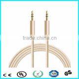 Wholesale 3 Pole Gold Plated 3.5mm Aux Cable for Phone thumbnail-5
