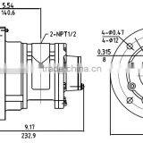 HX8AM-F130 Flange Mounting Pneumatic Motor,Gast Model 8AM-ARV-70 Pneumatic Motor thumbnail-6