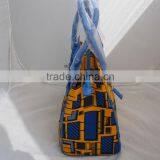 High Quality PU Mix Africa Wax Fabric Lady Bags Wholesale thumbnail-4