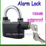 Black Anti-Theft Alarm Lock Security System for Door Motor Bike Bicycle Padlock 120dB