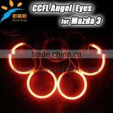 Angel Eye Halo Light Ccfl 12v For Mazda 3 Ultra Bright Ccfl Angel Eyes Headlamp For Mazda 3 4 Rings With 2 Inverters