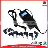 Automatic 2-in-1 90W LCD Universal Notebook Charger for Car and Home Black thumbnail-2