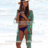 Chiffon Dress For Ladies Graceful Floral Print Summer Beach Cover Up Long Dress MX thumbnail-1