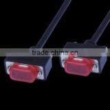 HDB15 Male to HDB15 Male HDB15M-HDB15M Black Little Molded With Red Cover thumbnail-1