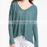 15SHT3121 V-neck Linen Pullover