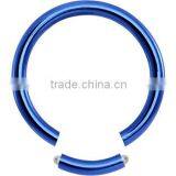 14 Gauge Blue Anodized Titanium Segment Ring thumbnail-1