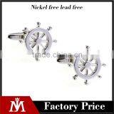 Wholesale Novelty Jewelry Brass Seaman Rudder Helm Cufflinks thumbnail-1