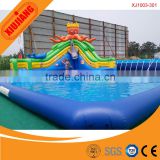 Kids park octopus giant inflatable bouncy castle with water slide
