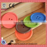 Good Quality creative household supplies round silicone coasters cute button coasters Cup mat