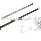 Green Color Coated 1.24lb Iron T-Post With Clips