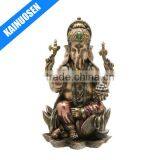 Ganesh (Ganesha) Hindu Elephant God of Success Real Bronze Powder Cast Statue thumbnail-1