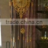 Carved & Gilded Floor/Grandfather Clock, Vintage Antique Gold Ornate Rococo Floor Clock, Marble and Brass Floor Clock thumbnail-1